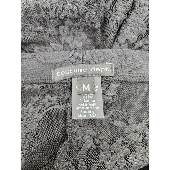 NWOT Costume Dept Lace Footless Tights Womens Medium Black - Picture 4 of 5